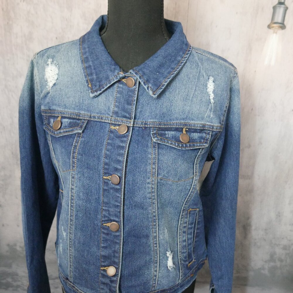 BHJ Jean Jacket Large - Picture 3 of 8